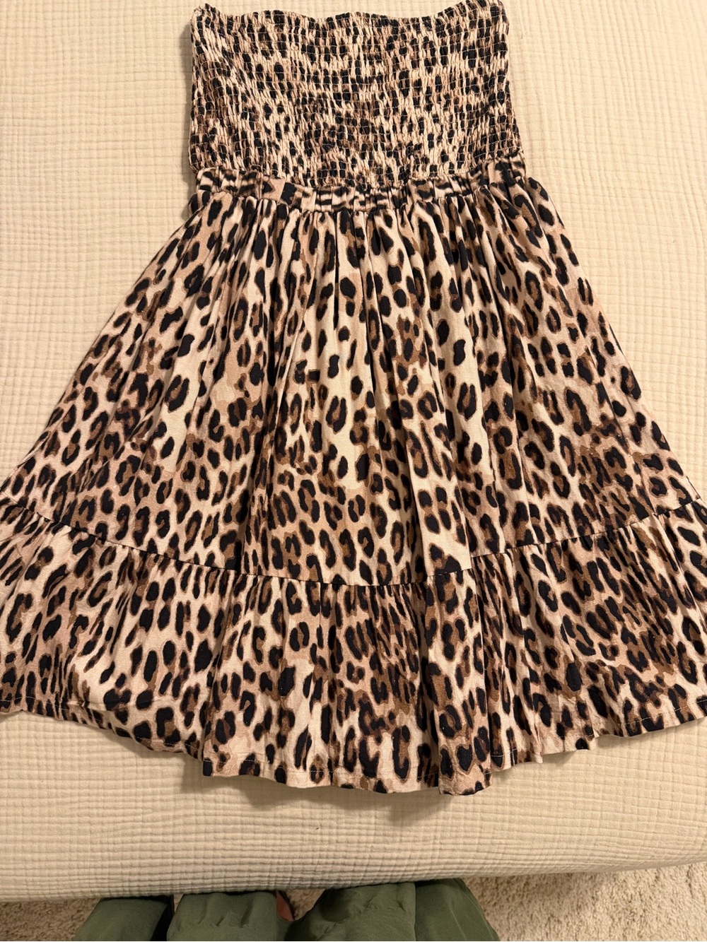 🔥VENUS Strapless Leopard Mini Dress - Tan & Black Size Medium🔥 - Picture 5 of 7